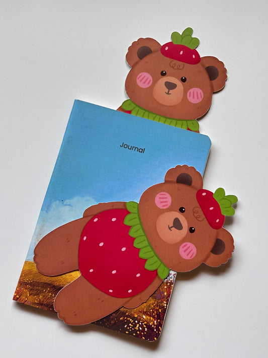 Strawberry bear bookmark