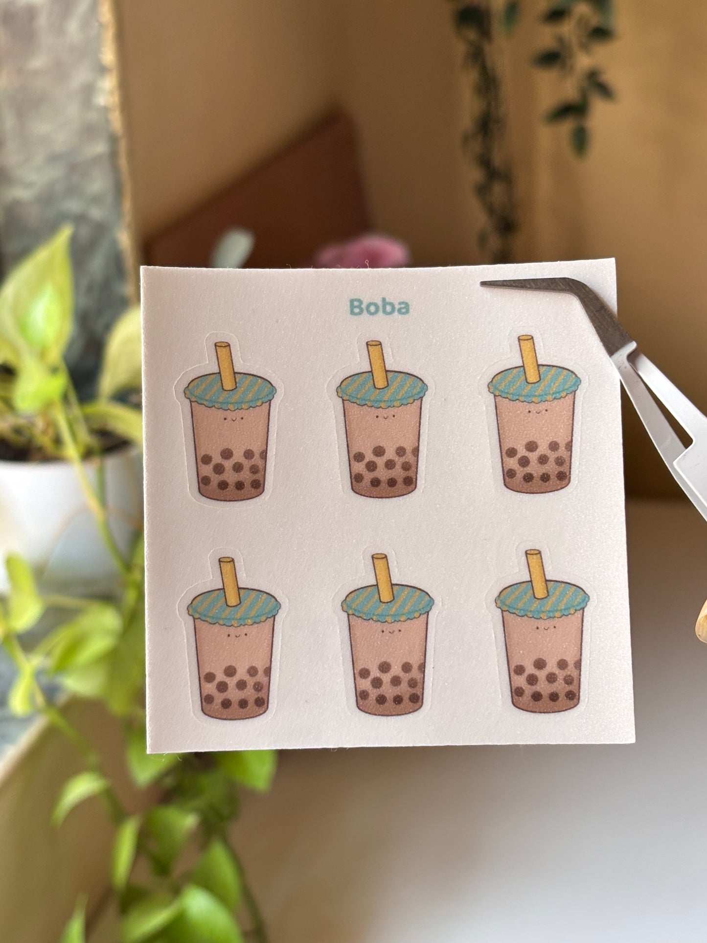 Boba tea mini sticker sheet