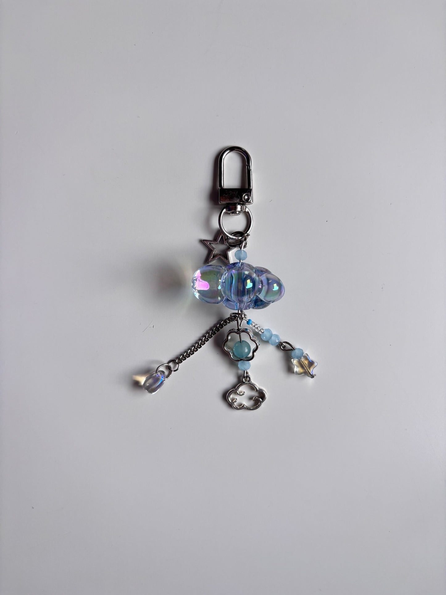 Rain and star keychain