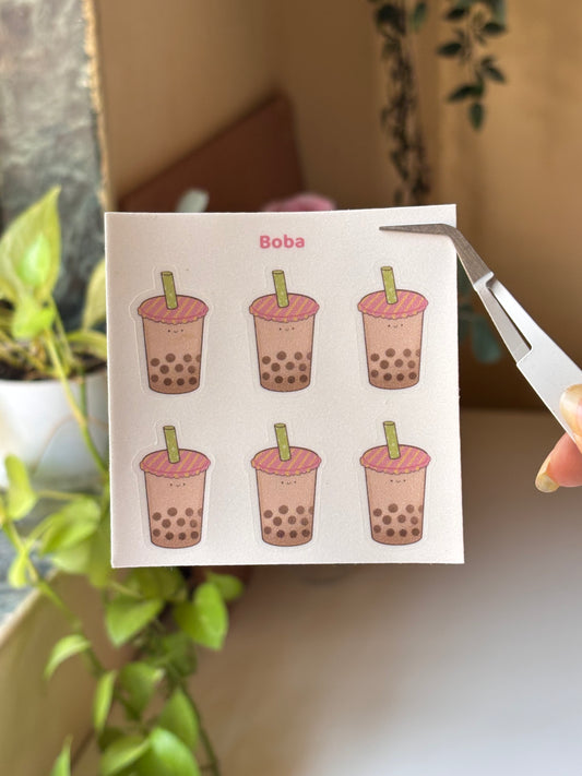 Boba tea mini sticker sheet