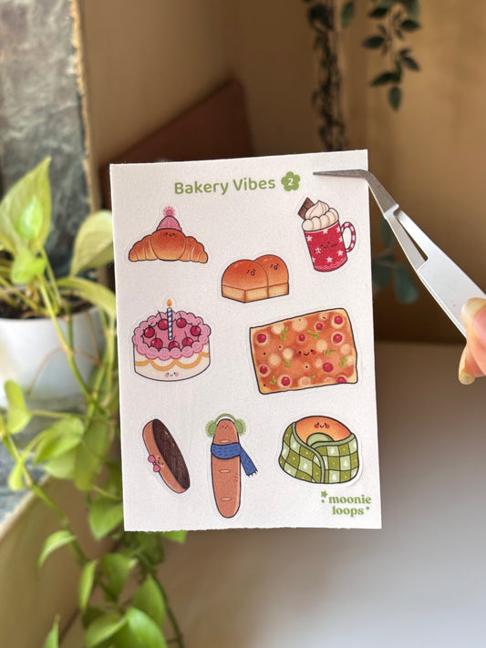 Bakery vibes midi sticker sheet