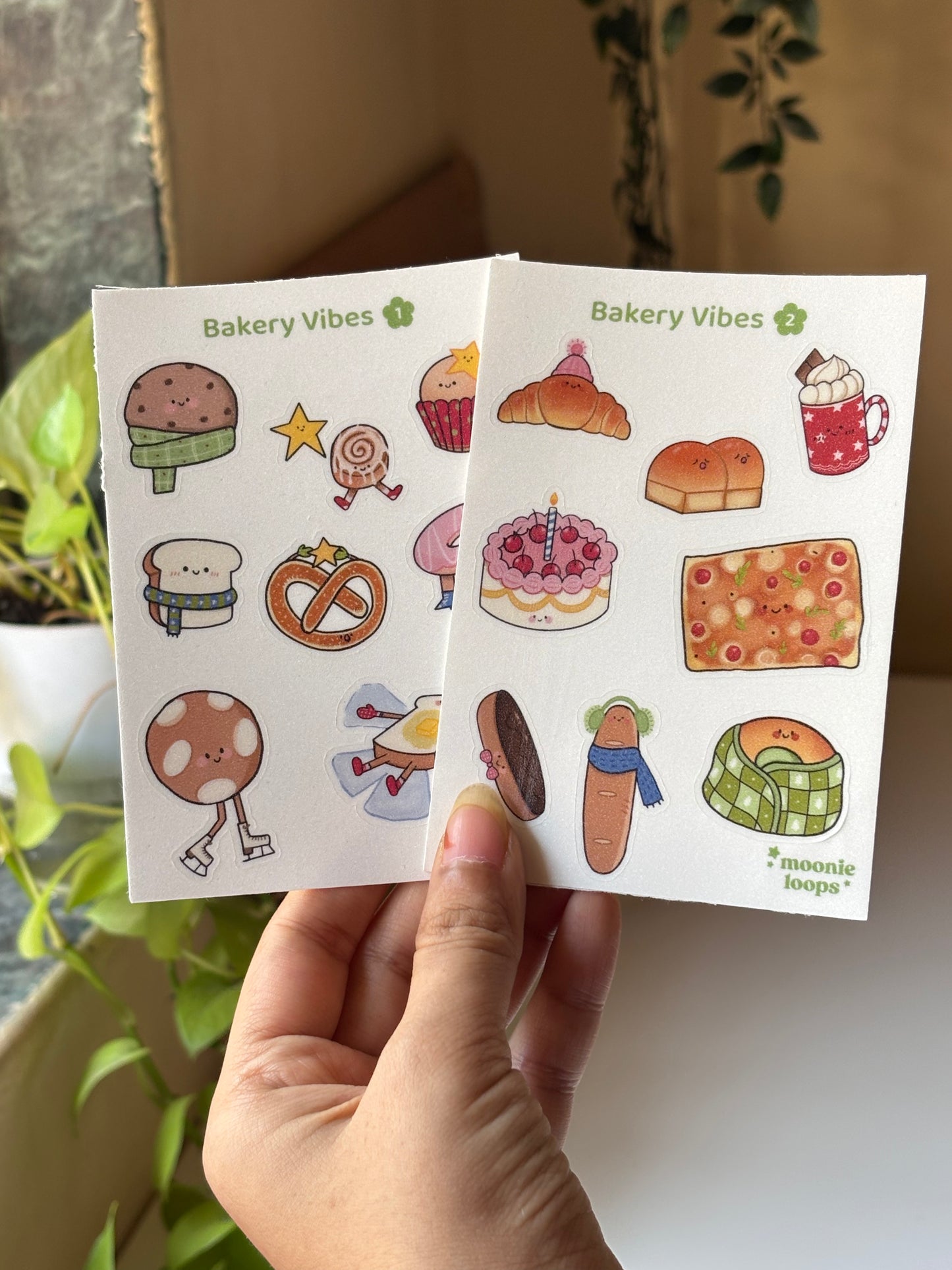Bakery vibes midi sticker sheet