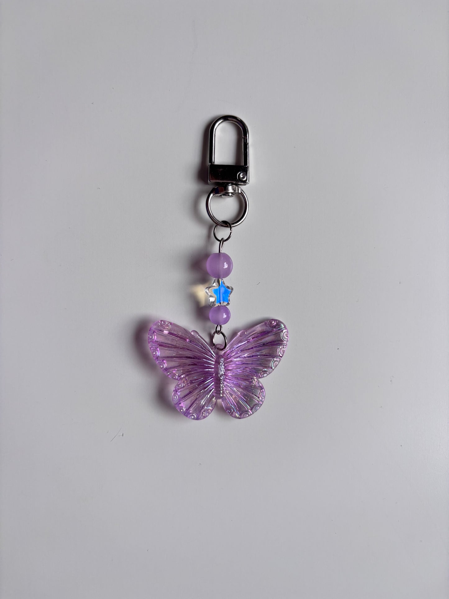 Butterfly bead keychain