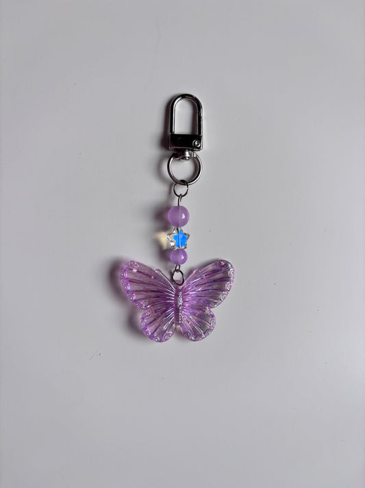 Butterfly bead keychain