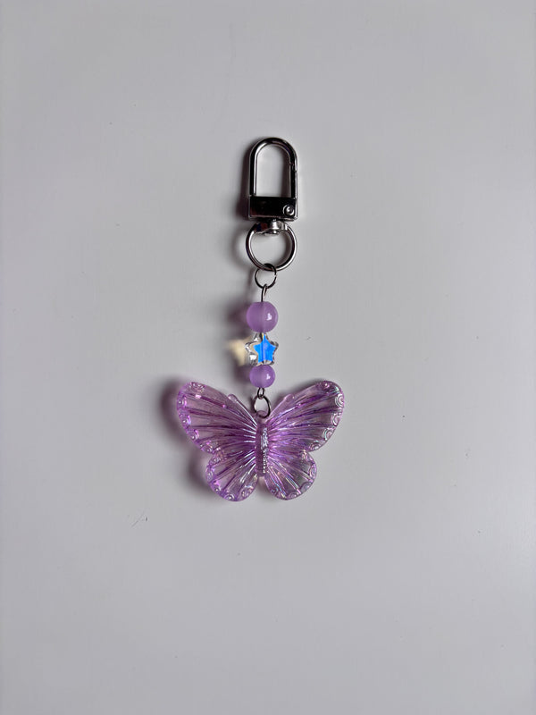Butterfly bead keychain