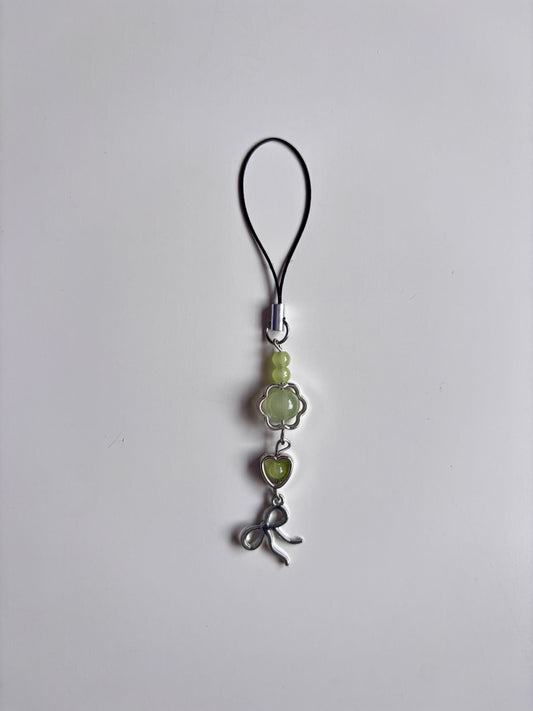 Green flower beaded charms