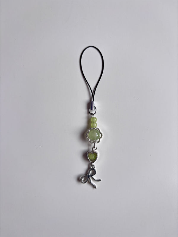 Green flower beaded charms