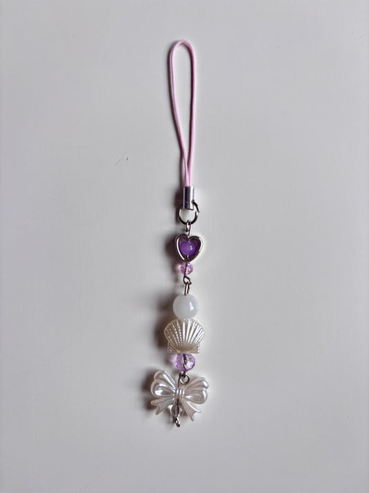 Purple shell beaded Charms