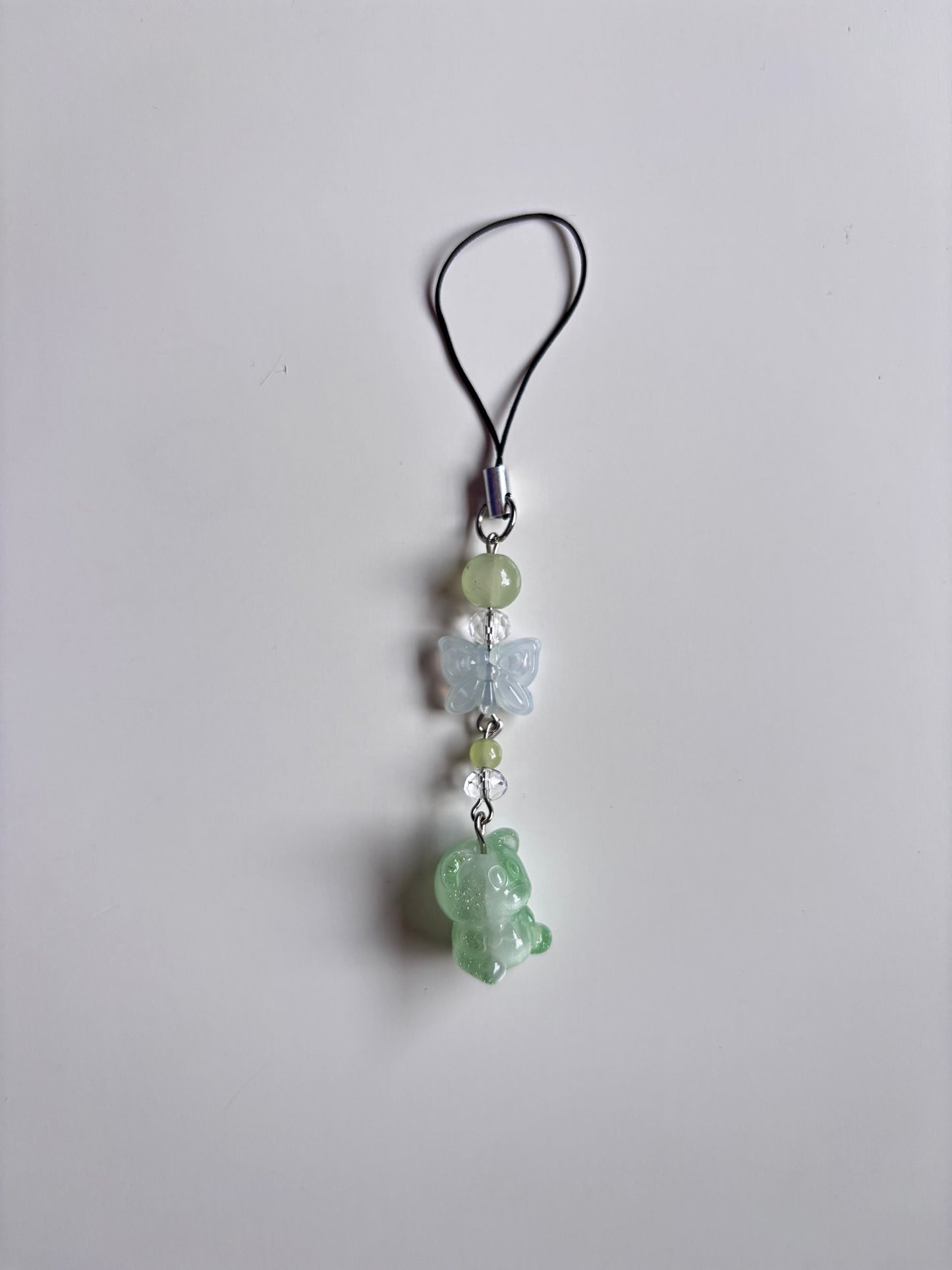 Shimmer bunny beaded charm