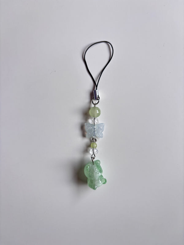 Shimmer bunny beaded charm
