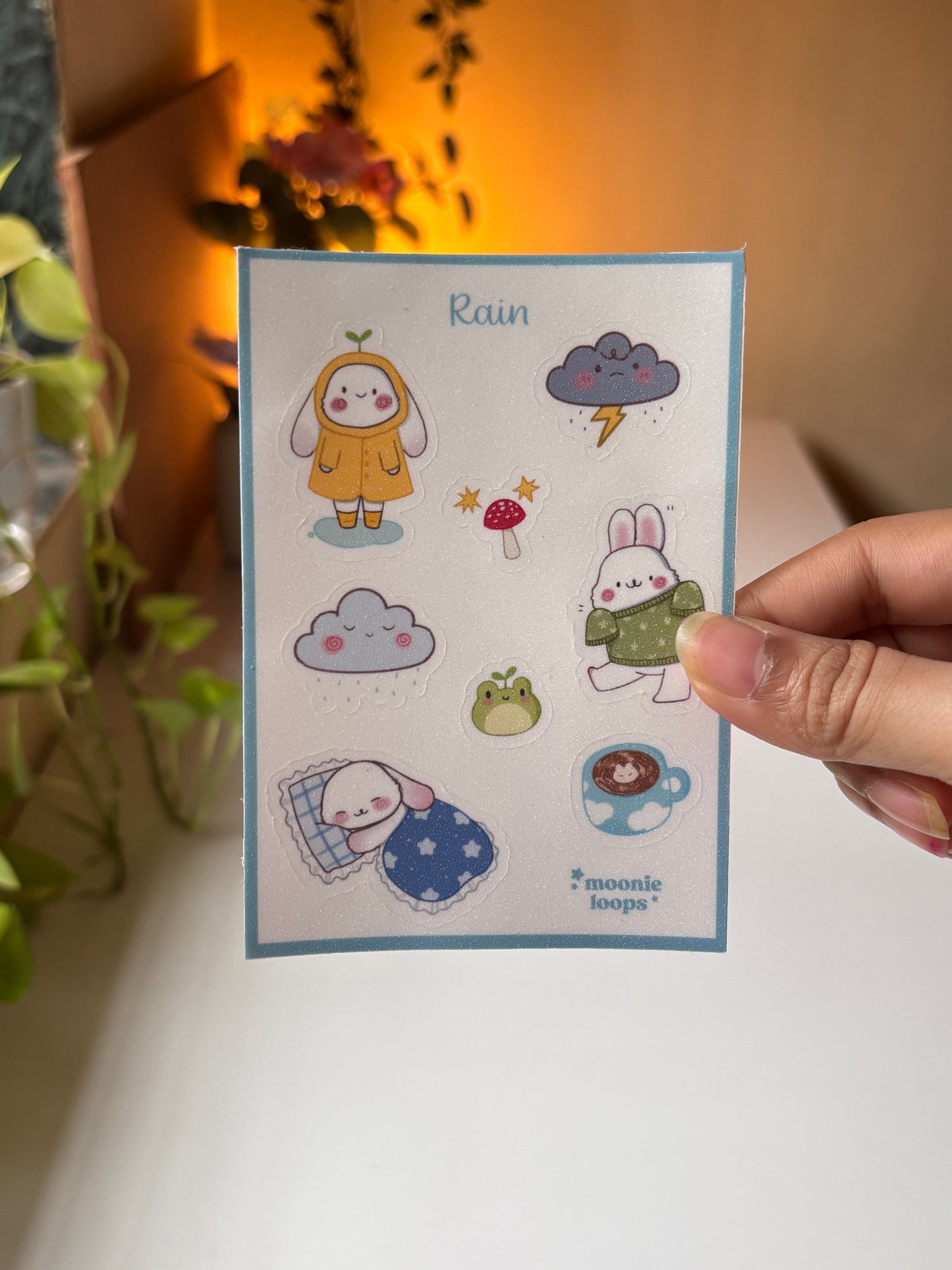 Rain midi sticker sheet